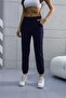 Haute 1059 Navy Blue High Waist Ultra Flexible Seasonal Basic Sweatpants - 4