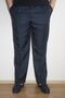 Men's Navy Blue Classic Cut Fabric Pants