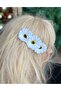 Design 3-Piece Daisy Artificial Flower Comb Side Clip Hair Accessory White
