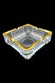 Gold-plated crystal ashtray, 1 piece.