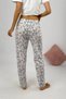 Women's Pajama Bottoms Pink Panda with Ribbon - 8