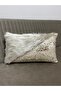 Sequin Plush Rectangular Triangle Throw Pillow Cover