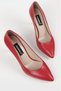WOMEN'S RED GENUINE LEATHER NUMBER 35-40 HEELED STILETTO SHOES - 7