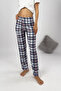 Women's Pajama Bottoms Brown Square with Ribbon - 5
