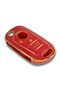 Luxury Fiat Egea Switchblade 3 Button Nano Key Case Red Gold Color 1.Ci Quality - 4