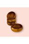 Natural Acacia Round Snack Bowl & Jam Bowl 10 cm 2 pcs - 3