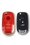 Luxury Fiat Egea Switchblade 3 Button Nano Key Case Red Gold Color 1.Ci Quality - 2