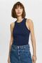 Women's Ribbed Halter Neck Knitted Tank Top T-Shirt