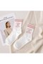 Women's Colorful Leave Me Alone Written College Socks Set 5 Pairs - 2