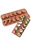 Christmas Silicone Mold 12 Pieces Santa Claus New Year Candy Plasticine Soap Candle Scented Stone Pastry Chocolate Mold