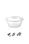 Plastic 4.5 Liter Covered Dough Basin Storage Container Transparent (Diameter 27 cm)