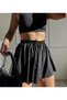 Black Lycra Short Short Skirt