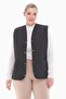 Women's Large Size Plaid Black Quilted Vest 1037 - 5