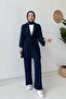 Fakir Arm Belted Kimono Double Set - Navy Blue - 2