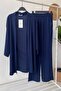 Fakir Arm Belted Kimono Double Set - Navy Blue - 6
