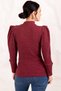 Women's Burgundy Watermelon Sleeve Knitwear Sweater ARM-20K001103 - 4