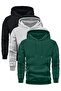 3'LÜ ERKEK KAPÜŞONLU SWEATSHIRT