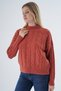Women's Tile Oversize Half Fisherman Hair Braided Wool Special Yarn Knitwear Knitted Sweater Trist-6158 - 5
