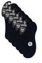 6 Pairs Seamless Bamboo Men's Navy Blue Sneaker Socks