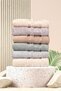 Bamboo Hand and Face Towel Set Multiple Colors 6-Piece Towel Set - with Bag - 50X90