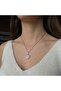 Pink Quartz Natural Stone Heart Cut Necklace - 2