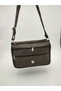 Khaki Green Genuine Leather Crossbody and Shoulder Messenger Bag - 2