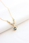 316L Stainless Steel Necklace - Planet Steel Necklace with Blue Opal Stone - Antiallergic - Tarnish Free Necklace