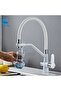 Kitchen Sink Faucet with Dual Flow Water Purification Outlet New Design White Spiral 7 Years Warranty