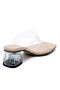 Lena Women's Nude Skin Transparent Double Tape Transparent Heeled Slippers - 5