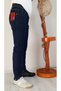 Men's Navy Blue Straight Slim Fit Lycra Straight Leg Jeans Men's Jeans - 4