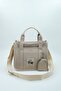 Women's Beige Organic Canvas Fabric Hand and Shoulder Bag - 2
