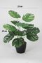 Artificial Monstera Plant with 12 Leaves in a Black Pot, 45 cm - 4