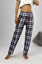 Women's Pajama Bottoms Brown Square with Ribbon - 4