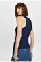 Women's Ribbed Halter Neck Knitted Tank Top T-Shirt - 2