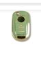 Luxury Fiat Egea Flip Key 3-Button Nano Key Cover, Green Gold, 1st Quality.