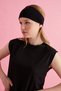 Wide Hair Bandana - Black Women's Bandana Hair Bandana Sweat Absorbing Headband Combed Cotton Sweat Absorbing - 3