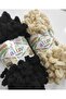 ALIZE PUFFY 1060 BLACK-310 BEIGE غزل محبوك يدويًا