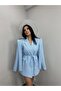 Tie-Detail Oversized Blazer Jacket - 4