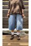Y2K RECYCLED BAGGY POCKET STAR JEANS SHORTS BERMUDA
