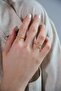 Set of 2 Zircon Stone Butterfly and Elegant Rings - 4