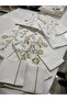 100% Cotton Satin Gold Embroidered Duvet Cover Set - Double / 8 Piece Elegant Dowry Set/ Luxury - 2