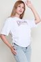 Women's Ecru Side Gathered T-shirt