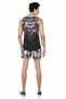 Cuk244 Yellow Patterned Swim Shorts Athlete Set - 3