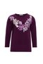 Sequin Embroidered Bat Cut Blouse