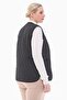 Women's Large Size Plaid Black Quilted Vest 1037 - 4