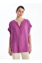 LCW Off-Collar Plain Short-Sleeve Women's Shirt
