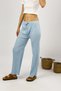 Women's Corduroy Striped Combed Cotton Pajama Bottoms Tracksuit Baby Blue - 6