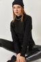 Women's Black High Collar Thessaloniki Knitted Knitwear Sweater ARM-22Y012024 - 4