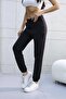 Haute 1059 Black High Waist Ultra Flexible Seasonal Basic Sweatpants - 5