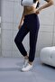 Haute 1059 Navy Blue High Waist Ultra Flexible Seasonal Basic Sweatpants - 5